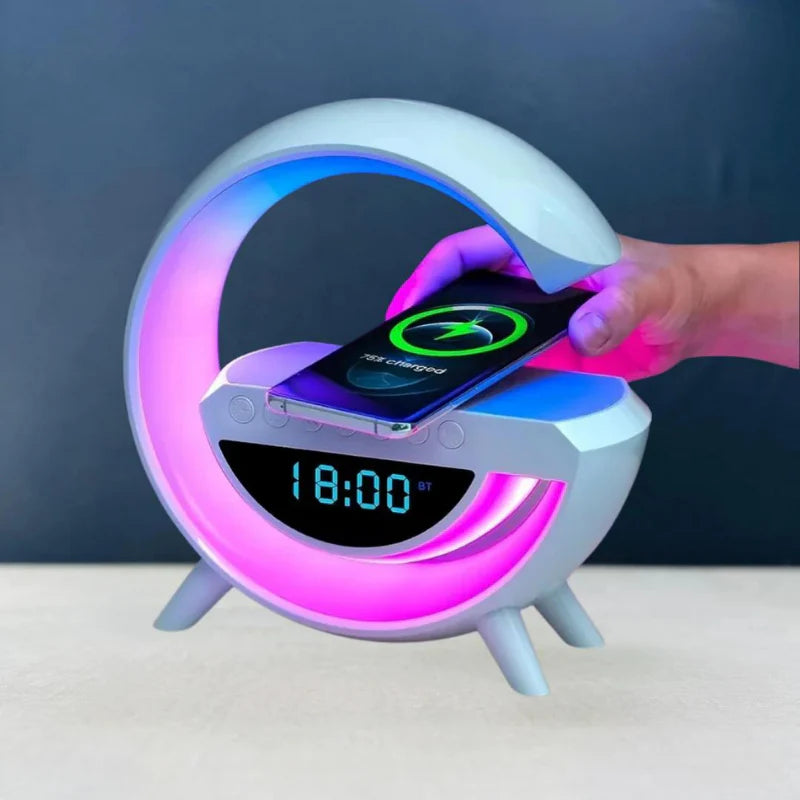 G-Lamp Clock with Wireless Charger and Speaker
