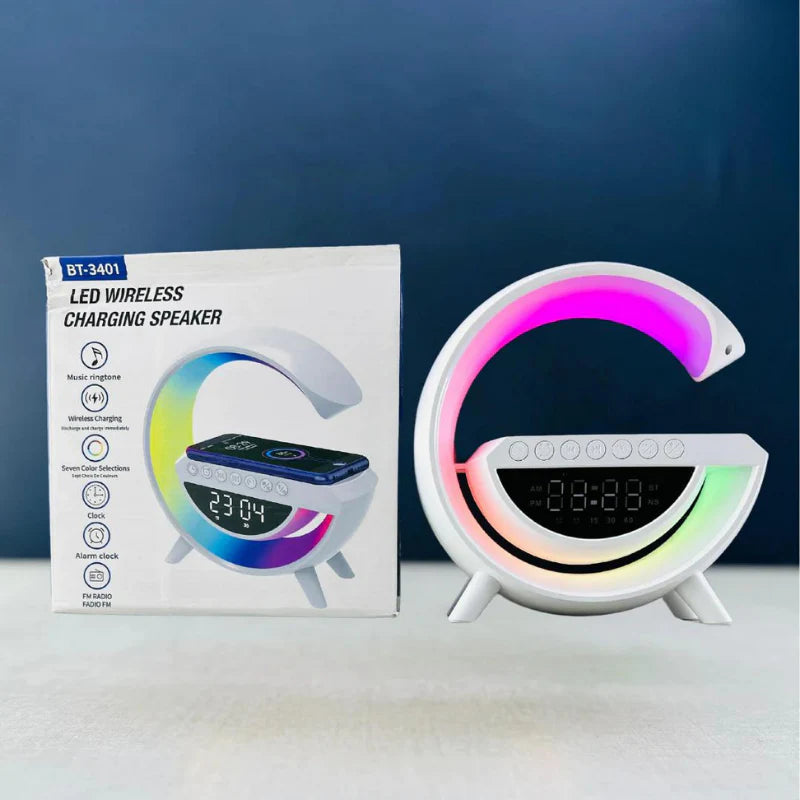 G-Lamp Clock with Wireless Charger and Speaker