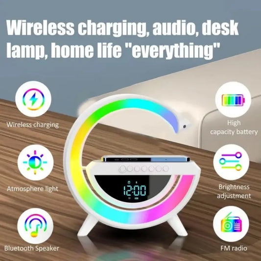 G-Lamp Clock with Wireless Charger and Speaker
